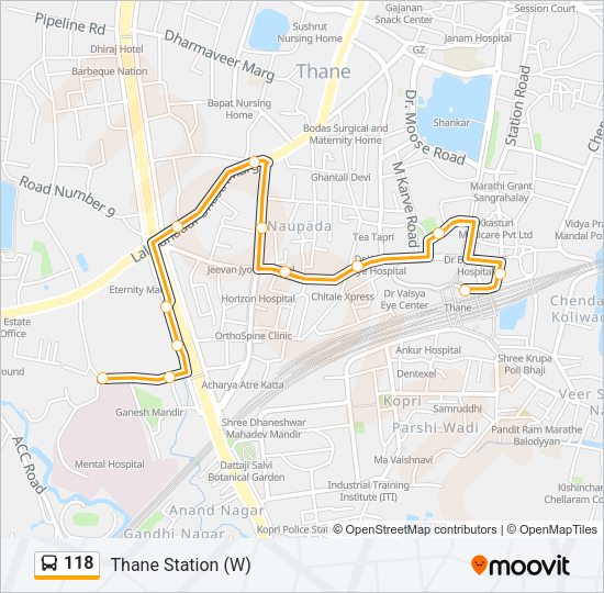 118 Bus Line Map