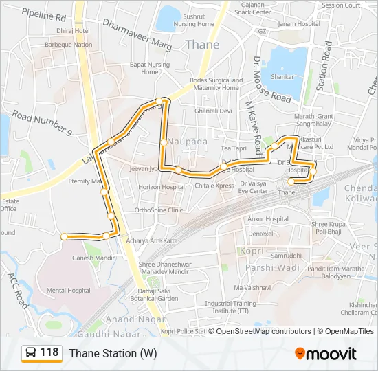 118 Bus Line Map