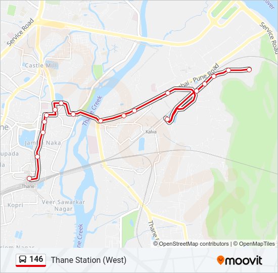 146 bus Line Map