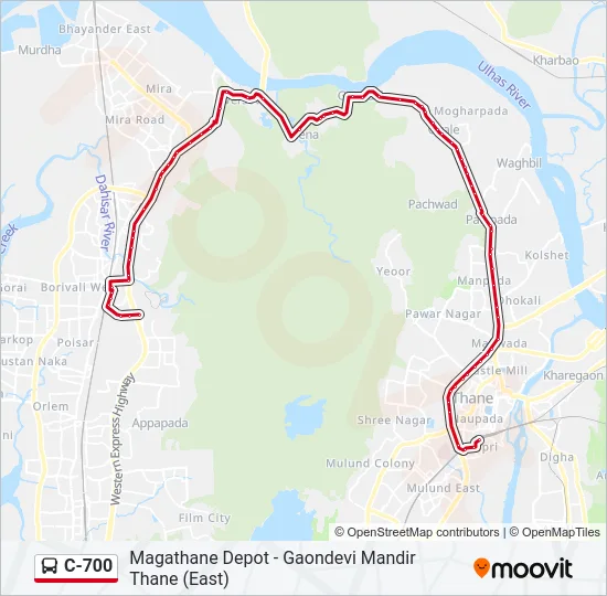 C-700 Bus Line Map