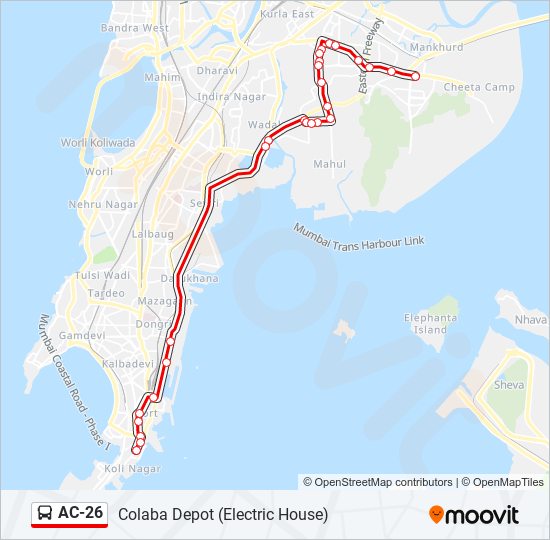 AC-26 bus Line Map