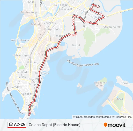 AC-26 Bus Line Map