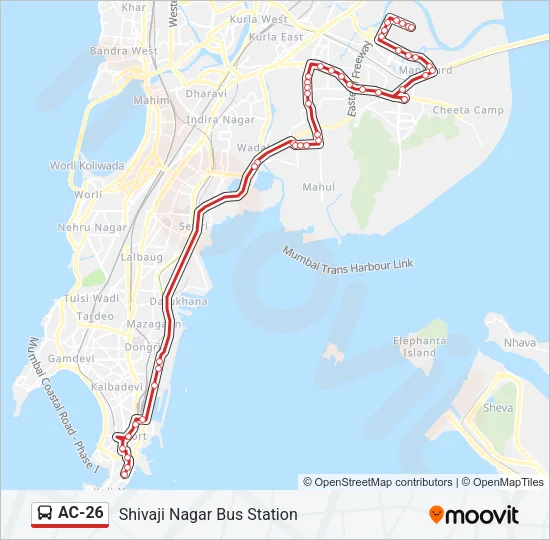 AC-26 Bus Line Map
