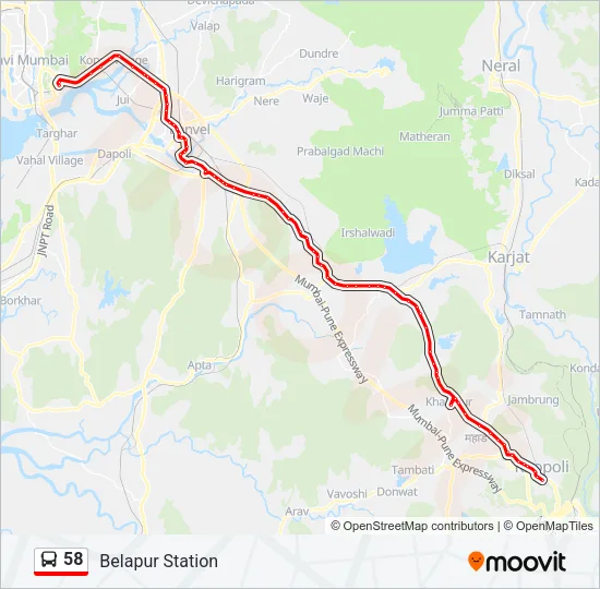 58 Bus Line Map