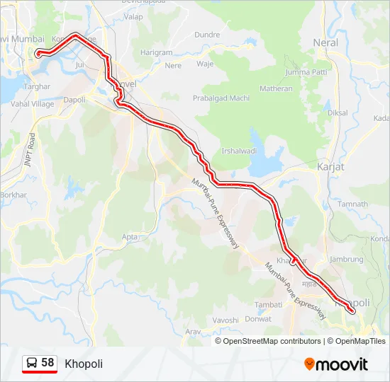 58 Bus Line Map