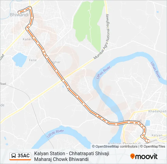 35AC Bus Line Map