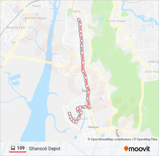 109 Bus Line Map