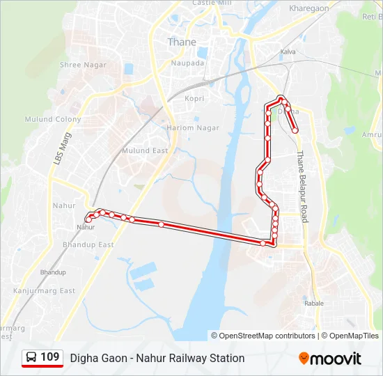 109 Bus Line Map