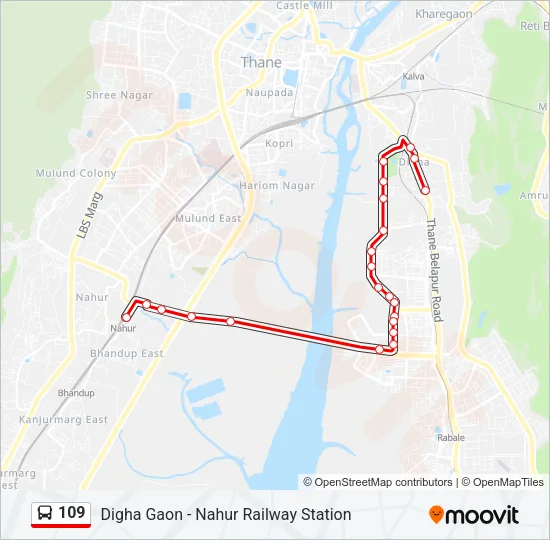 109 Bus Line Map