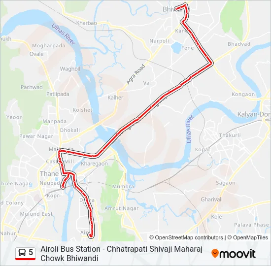 5 Bus Line Map
