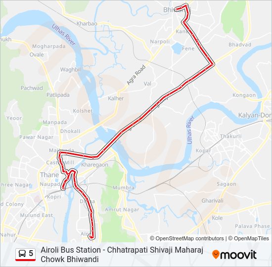 5 bus Line Map