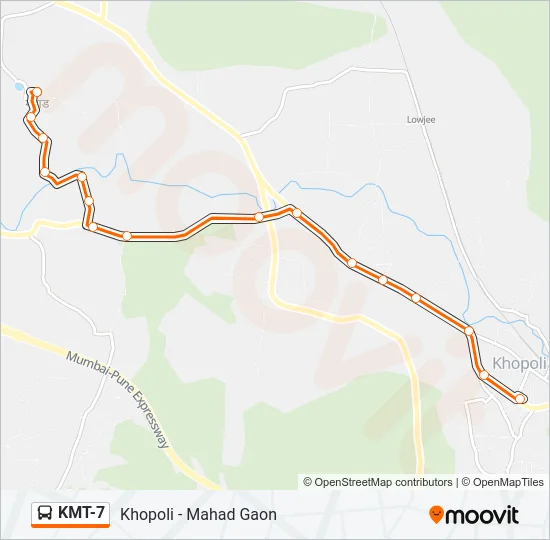 KMT-7 Bus Line Map