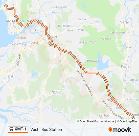 KMT-1 Bus Line Map