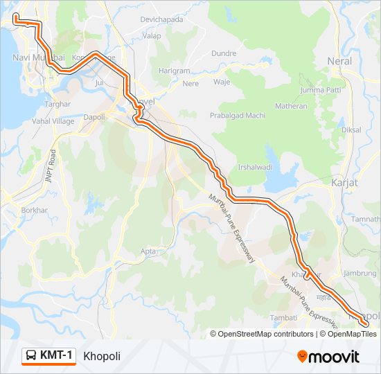 KMT-1 Bus Line Map