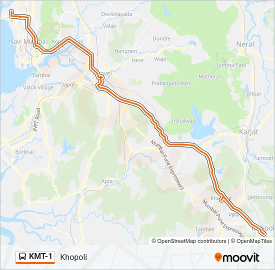 KMT-1 Bus Line Map
