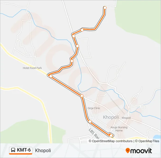 KMT-6 Bus Line Map
