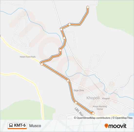 KMT-6 Bus Line Map