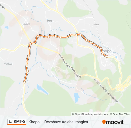 KMT-5 Bus Line Map