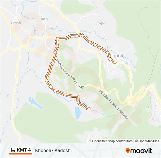 KMT-4 Bus Line Map