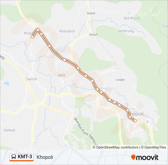 KMT-3 bus Line Map