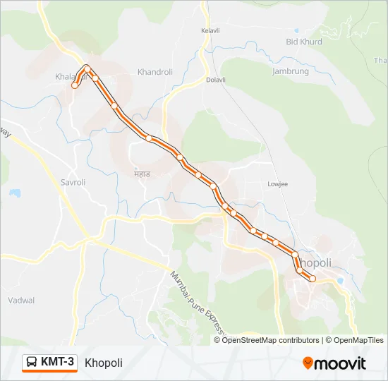 KMT-3 Bus Line Map
