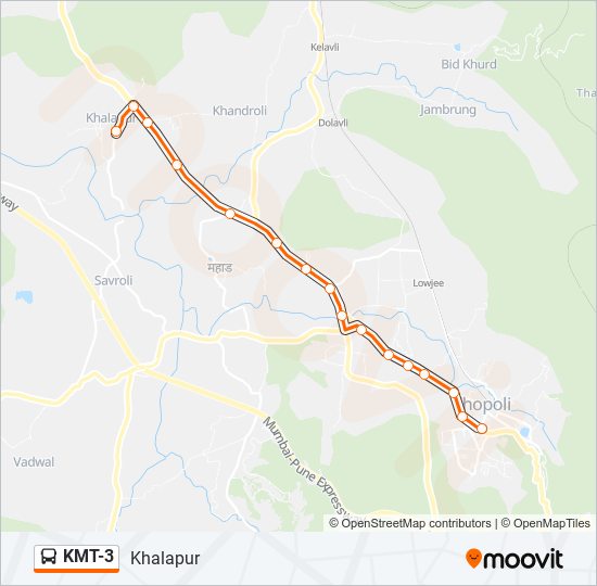 KMT-3 bus Line Map