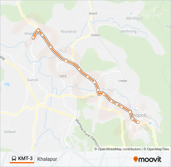 KMT-3 Bus Line Map