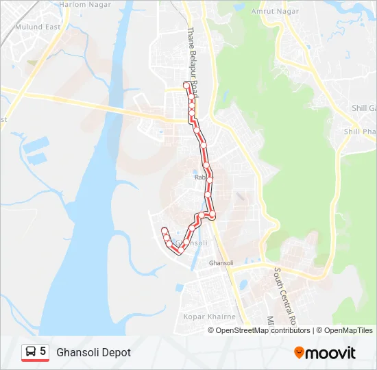 5 Bus Line Map