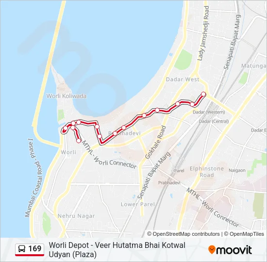 169 Bus Line Map