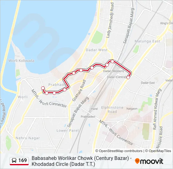 169 Bus Line Map