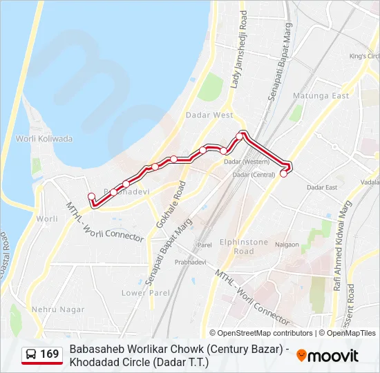 169 Bus Line Map