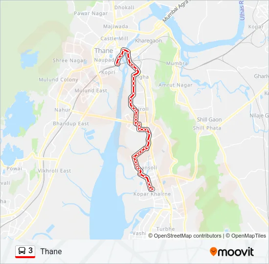 3 Bus Line Map