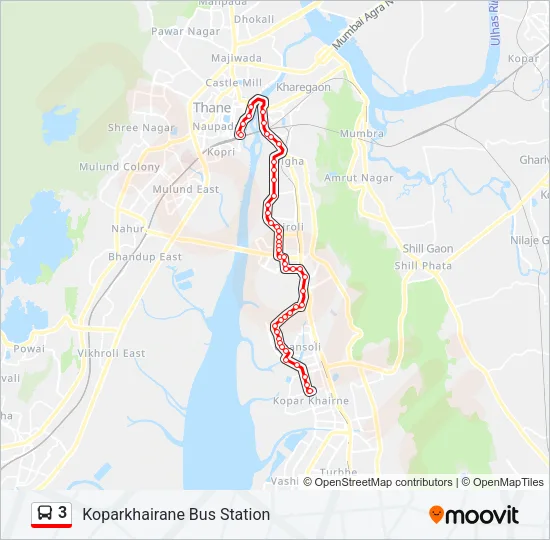 3 Bus Line Map