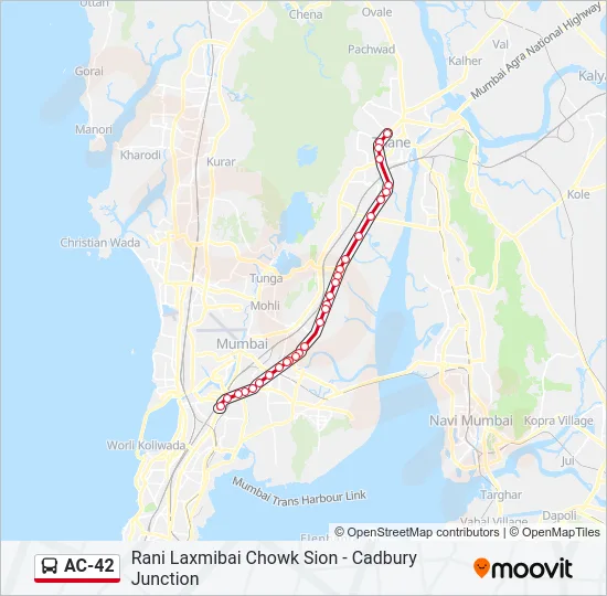 AC-42 Bus Line Map