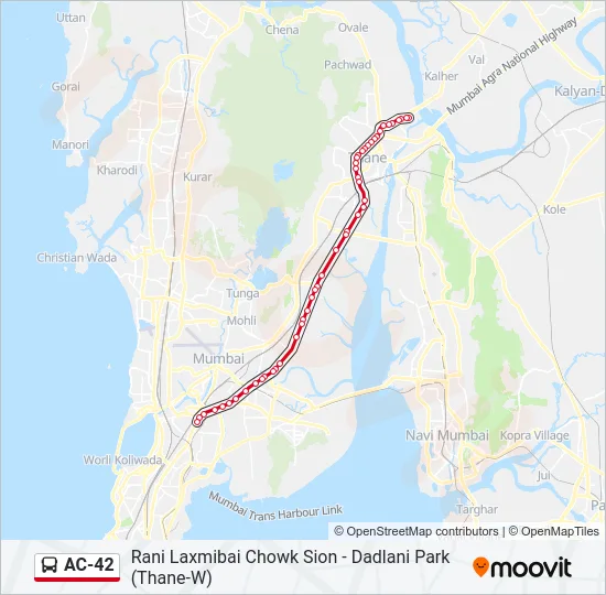 AC-42 Bus Line Map