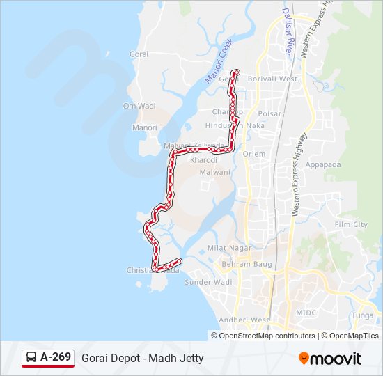 A-269 Bus Line Map