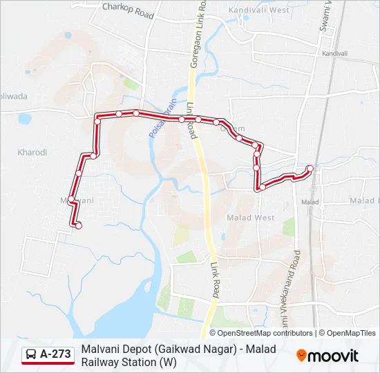 A-273 Bus Line Map