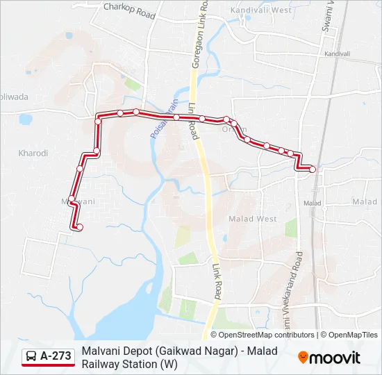 A-273 Bus Line Map