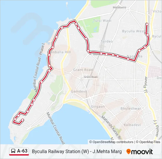 A-63 Bus Line Map