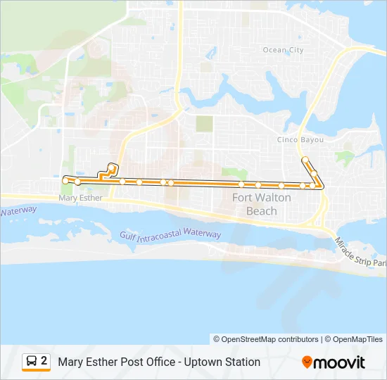 2 Bus Line Map