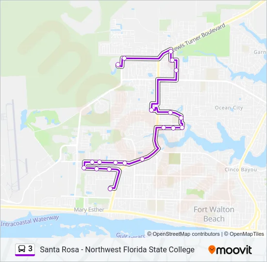 3 Bus Line Map