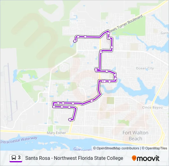 3 Bus Line Map