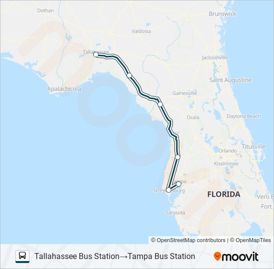 GREYHOUND US0780S bus Line Map