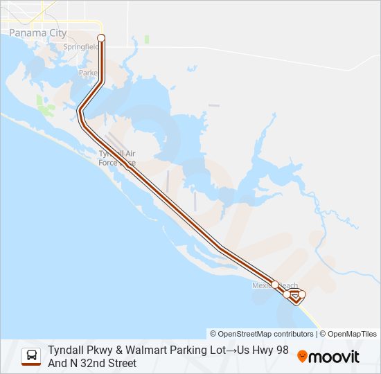 EXPRESS ROUTE - MEXICO BEACH bus Line Map