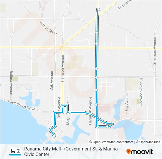 2 Bus Line Map