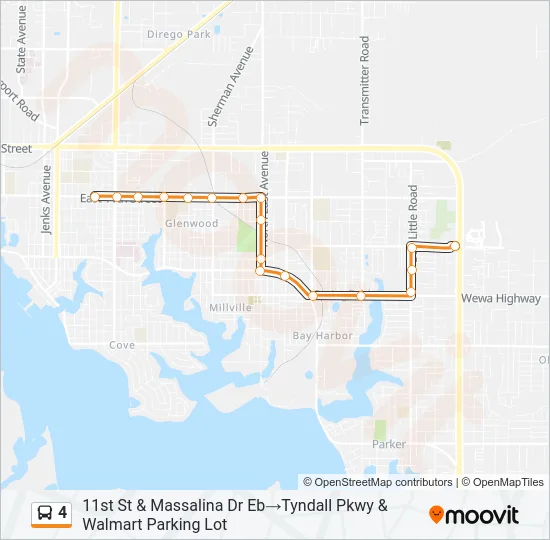 4 Bus Line Map