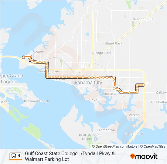 4 Bus Line Map