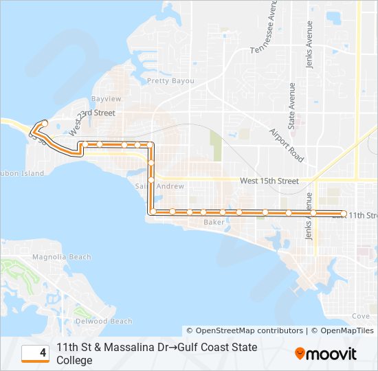 Mapa de 4 de autobús