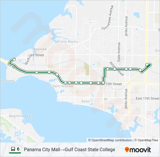 6 Bus Line Map