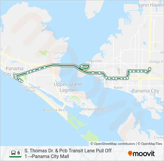 6 Bus Line Map